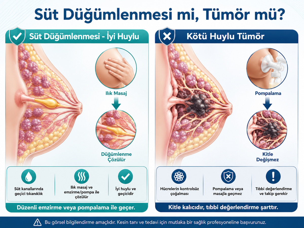 Emzirme ve Meme Kanseri 2 sut dugumlenmesi mi tumor mu