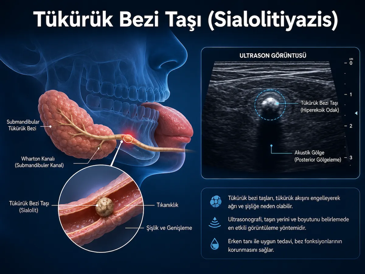 Tükürük Bezi Ultrasonu 2 tukuruk bezi tasi