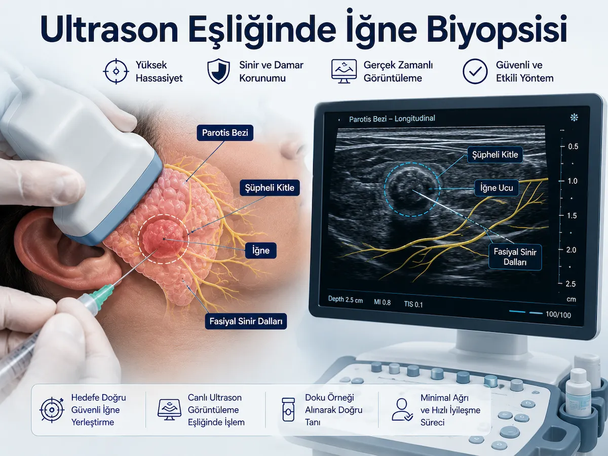 Tükürük Bezi Ultrasonu 5 tukuruk bezi ultrasonu ile igne biyopsisi